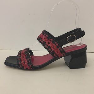 Never used PONS QUINTANA braided sandals blockheel
